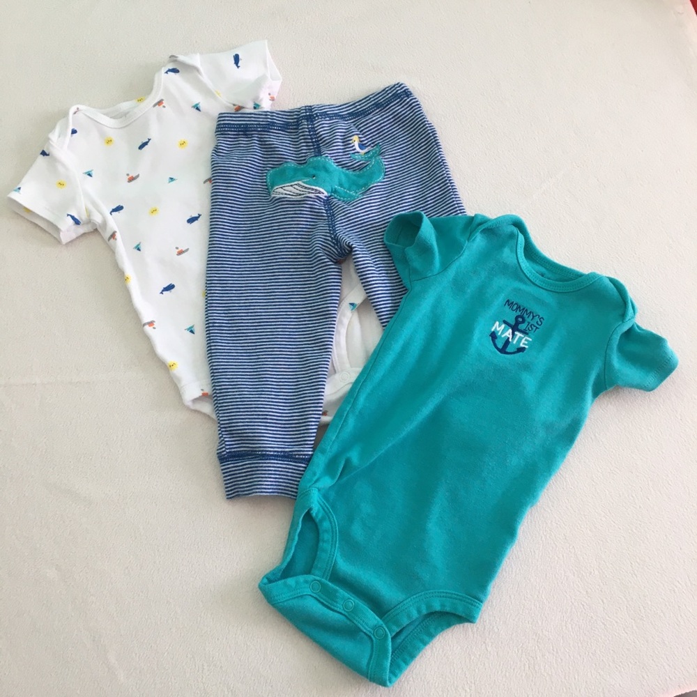 🐳 Nautical Three-piece Set by Carter's ⚓️